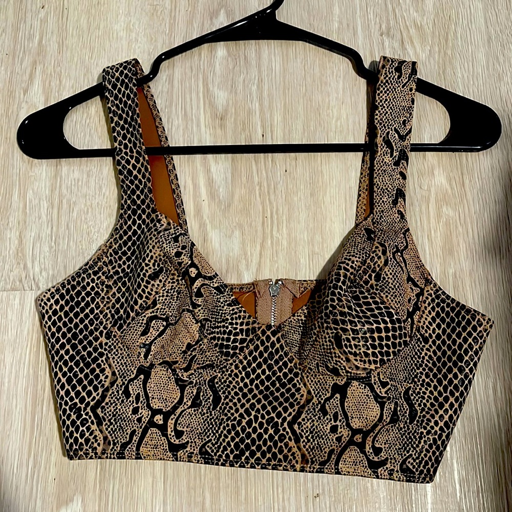Snakeskin Windsor Bustier Top